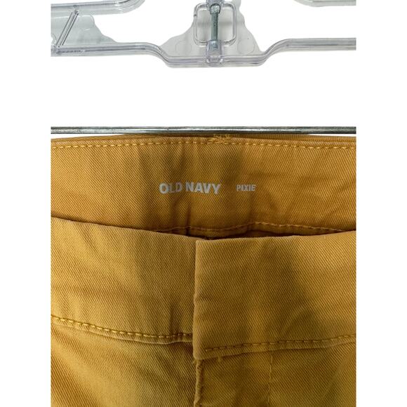 Old Navy Yellow Office Business Career Work Corporate Pixie Ankle Pants Size 8 - Picture 2 of 11